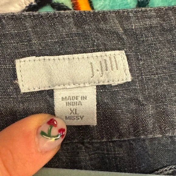 J. Jill Chambray Linen Shift Dress Extra Large - Picture 5 of 7